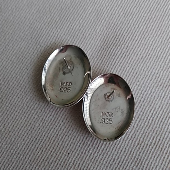 STERLING & MOP EARRING'S - Picture 2 of 7